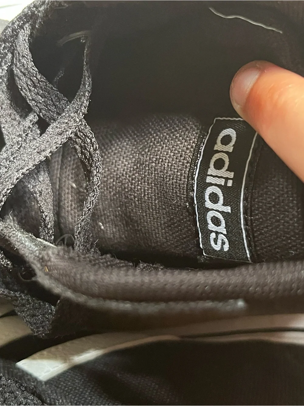 US 8.5 adidas Black High-Top Sneakers with White Stripes